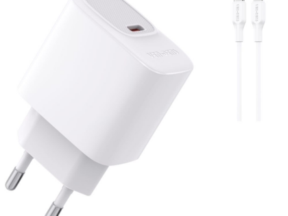 charger20wctol VEN-DENS Φορτιστής Τοίχου PD 20W με καλώδιο Type-C σε Lightning TC012BC Λευκό