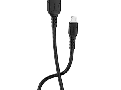 d08-black Denmen D08Τ Καλώδιο Φόρτισης Type-C 3.6Α Μαύρο 1m