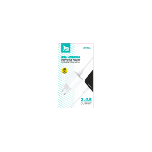 JES DC03L Φορτιστής Ταξιδίου 2.4A EU με καλώδιο Lightning Λευκός