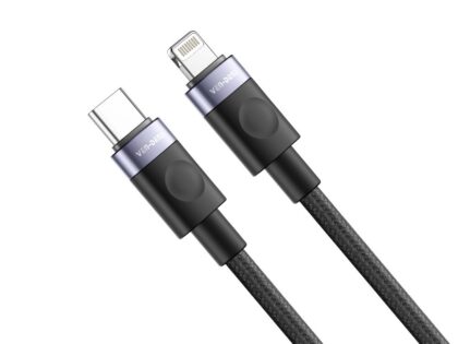 VEN-DENS Καλώδιο Φόρτισης Type-C σε Lightning DCM04 Nylon+Allum 27W 1m Μαύρο
