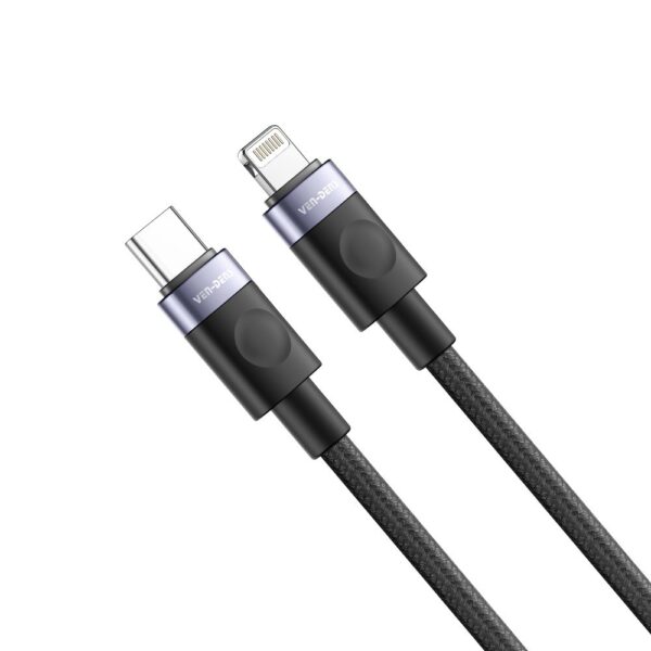 VEN-DENS Καλώδιο Φόρτισης Type-C σε Lightning DCM04 Nylon+Allum 27W 1m Μαύρο