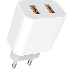 dc05 Denmen DC05 Φορτιστής Ταξιδίου με 2 θύρες USB 2.4A Λευκός