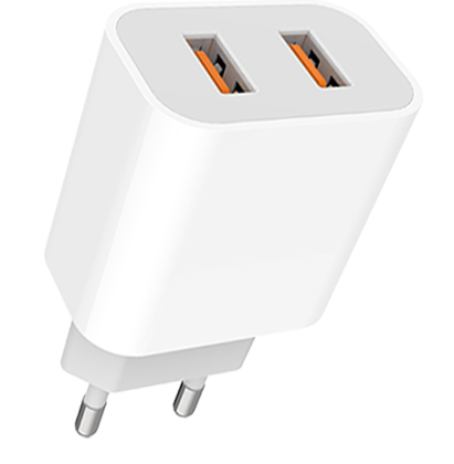 dc05 Denmen DC05 Φορτιστής Ταξιδίου με 2 θύρες USB 2.4A Λευκός