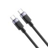 VEN-DENS Καλώδιο Φόρτισης Type-C σε Type-C DCM05 Nylon+Allum 60W 1m Μαύρο