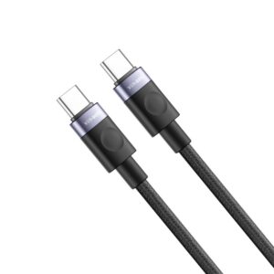 VEN-DENS Καλώδιο Φόρτισης Type-C σε Type-C DCM05 Nylon+Allum 60W 1m Μαύρο