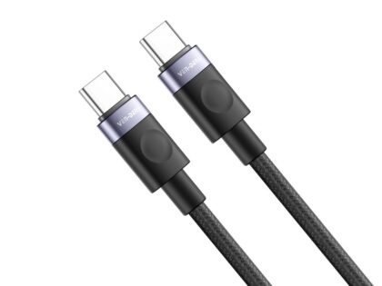 VEN-DENS Καλώδιο Φόρτισης Type-C σε Type-C DCM05 Nylon+Allum 60W 1m Μαύρο