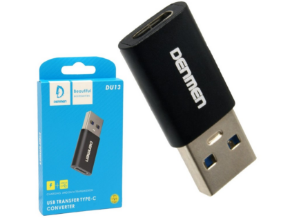 du13 Denmen DU13 Αντάπτορας USB-C σε USB-A Μαύρος