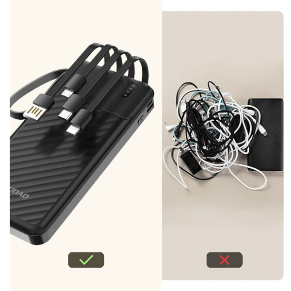 eng_pl_Dudao-K11-10000mAh-Powerbank-with-Built-in-Cables-Black-195932_7 Dudao Powerbank K11 10000mAh με καλώδια - Μαύρο