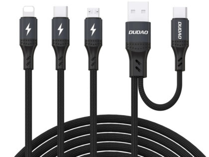 Dudao Καλώδιο Φόρτισης 4σε1 66W 1.2m L3W Μαύρο