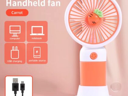 fan-orange1000 Ανεμιστήρας Επαναφορτιζόμενος 3 ταχ. Πορτοκαλί 202-1A