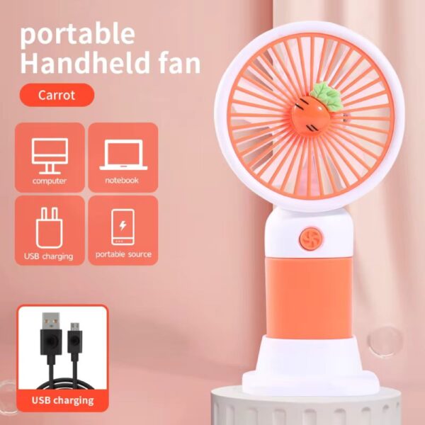 fan-orange1000 Ανεμιστήρας Επαναφορτιζόμενος 3 ταχ. Πορτοκαλί 202-1A