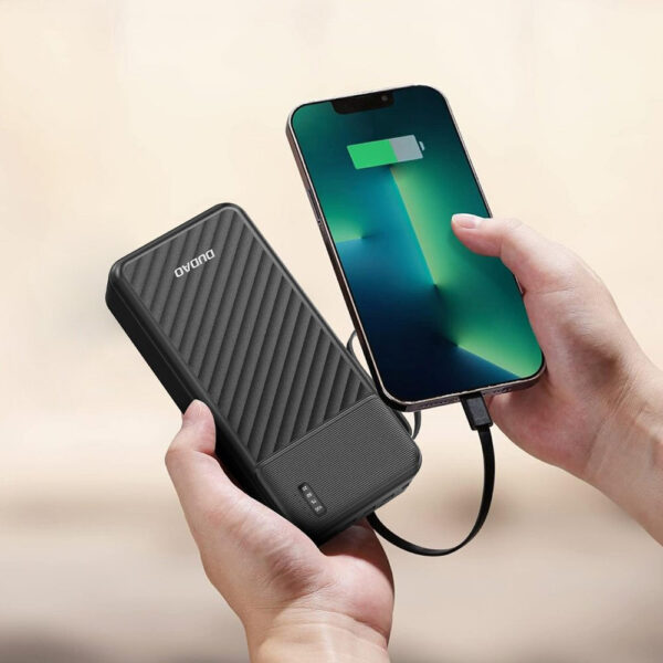 k11pro 02 Dudao Powerbank K11pro 20000mAh με καλώδια - Μαύρο