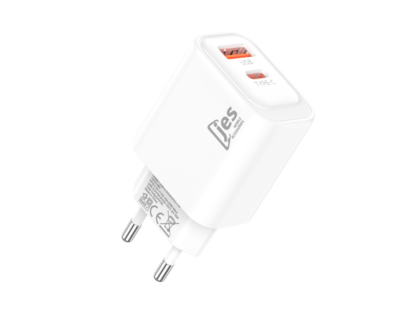 mb134 1000 JES Φορτιστής Ταξιδίου 25W με 2 θύρες A+C Λευκός MB134