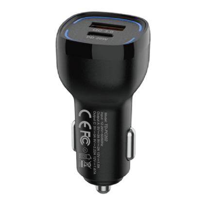 pc202_1000 JES PC202 Φορτιστής Αυτοκινήτου 38W PD+QC Μαύρος