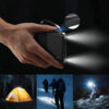 Wozinsky PowerBank W11-B 10000mAh 10W με καλώδια 3σε1 και φακό - Μαύρο