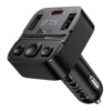 E87_01 HOCO E87 Φορτιστής Αυτοκινήτου & FM Transmitter 35W USB-A+USB-C QC PD Μαύρος
