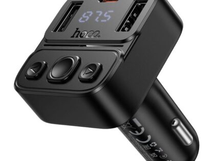 HOCO E87 Φορτιστής Αυτοκινήτου & FM Transmitter 35W USB-A+USB-C QC PD Μαύρος