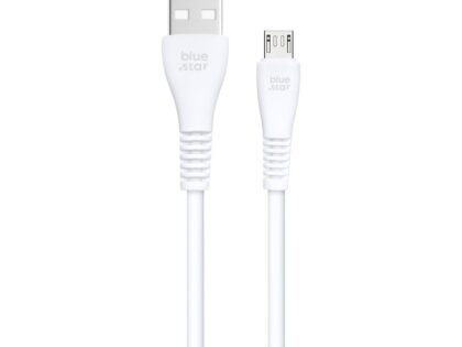 BLUE STAR MICRO 01 BLUE STAR Καλώδιο Φόρτισης Micro-USB 2A 12W PJ-DG3-A 1m Λευκό
