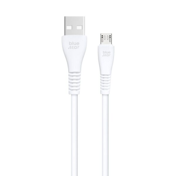 BLUE STAR MICRO 01 BLUE STAR Καλώδιο Φόρτισης Micro-USB 2A 12W PJ-DG3-A 1m Λευκό